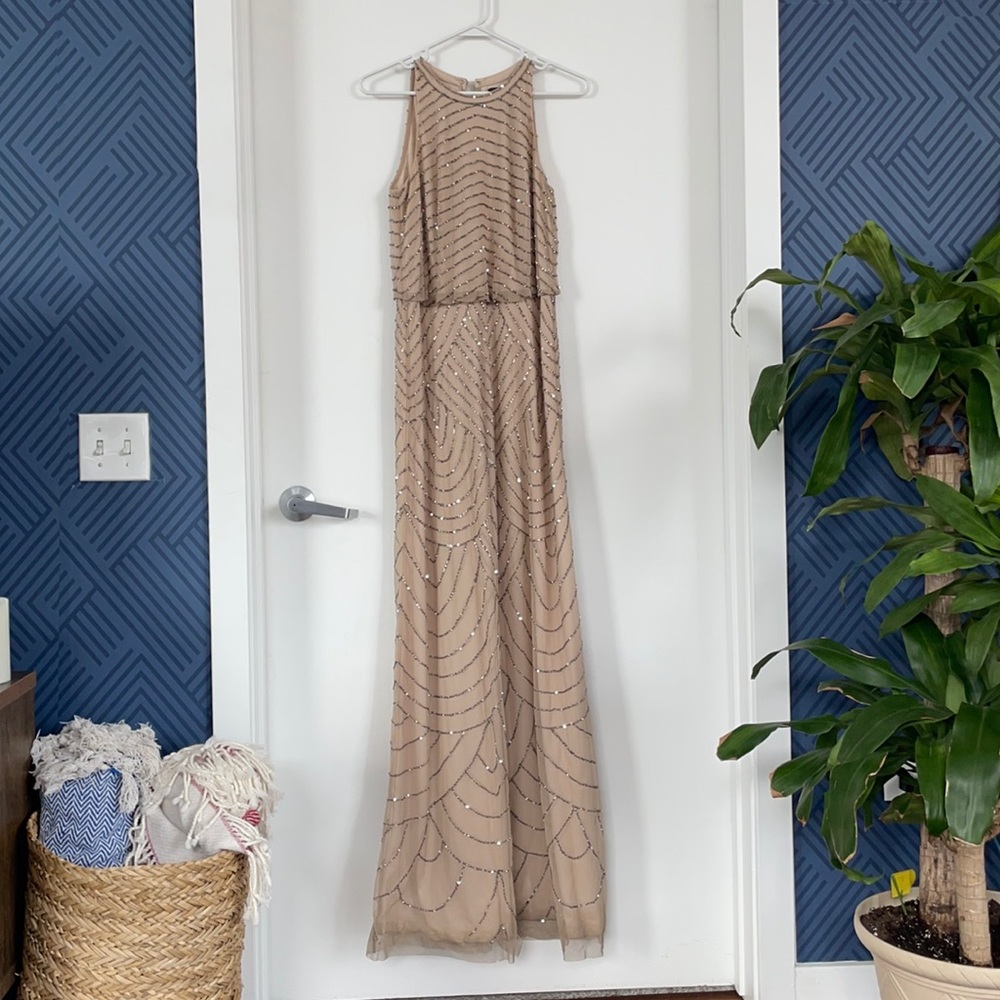 Gorgeous champagne colored sequin gown